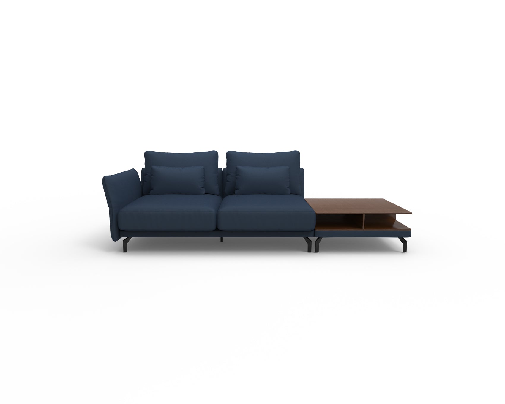 Seagull 2 Seater Sofa with Shelf Table (Right)